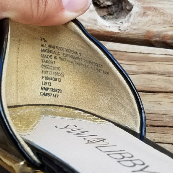 [Sam & Libby] Black Nude Pointed Toe Flats - Picture 6 of 6